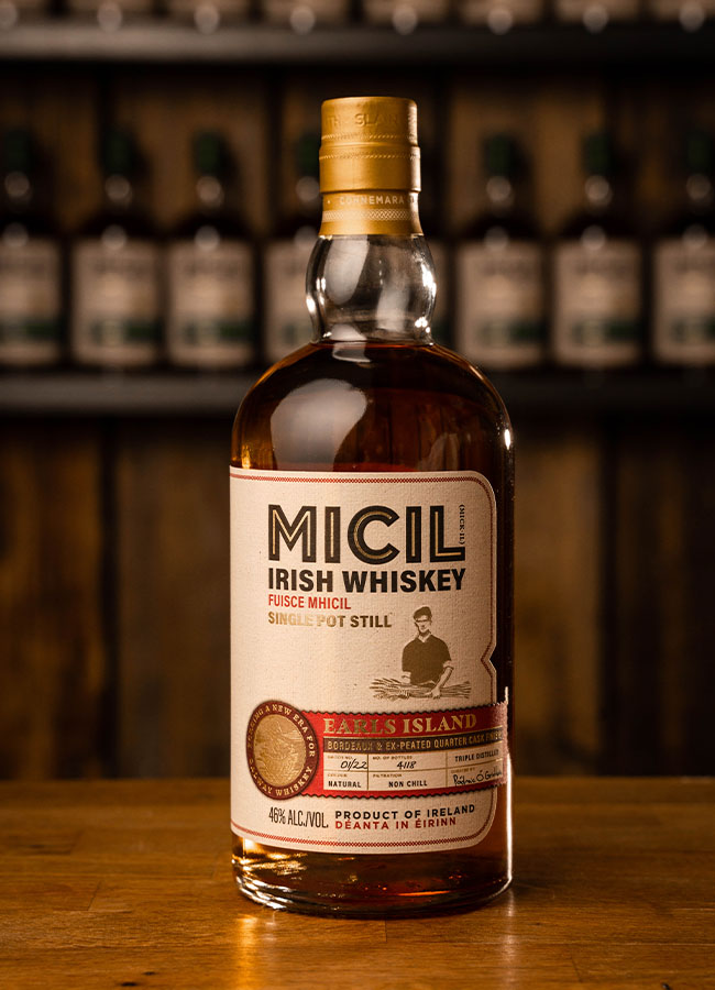 Micil Earls Island new label whiskey